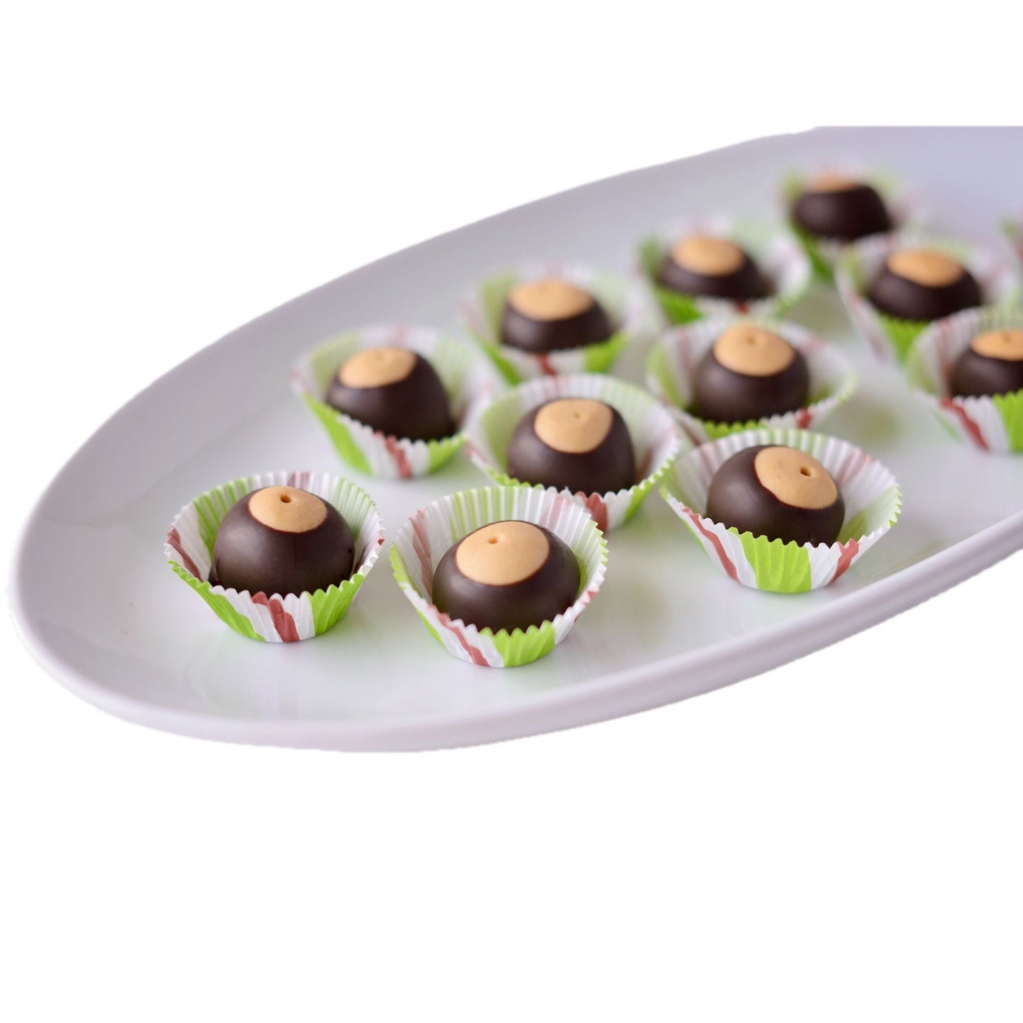 18, 3-Pack Bars of Homemade Candy Buckeyes.